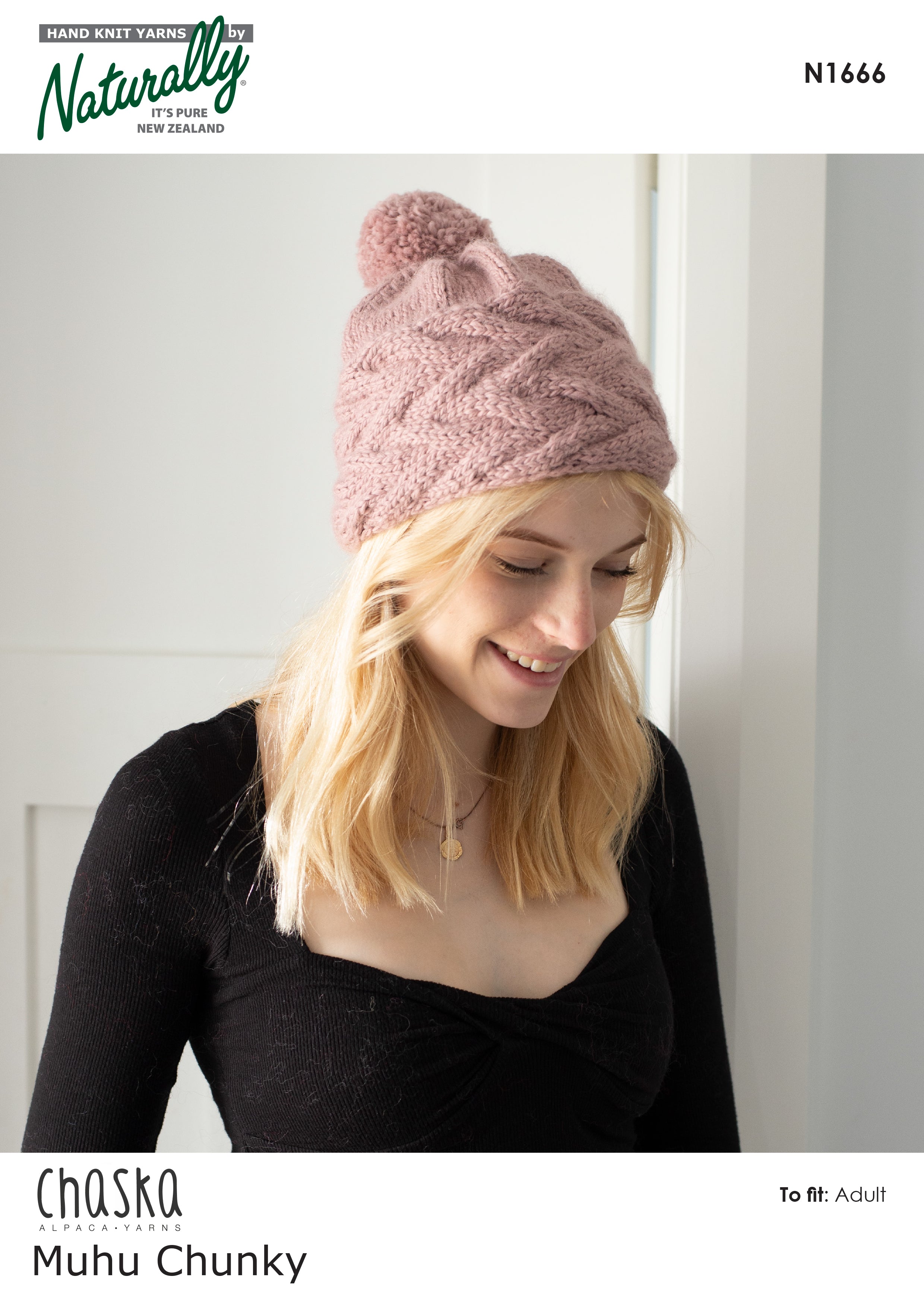 Knitting Pattern N1666 - Womens Hats Chunky Yarn