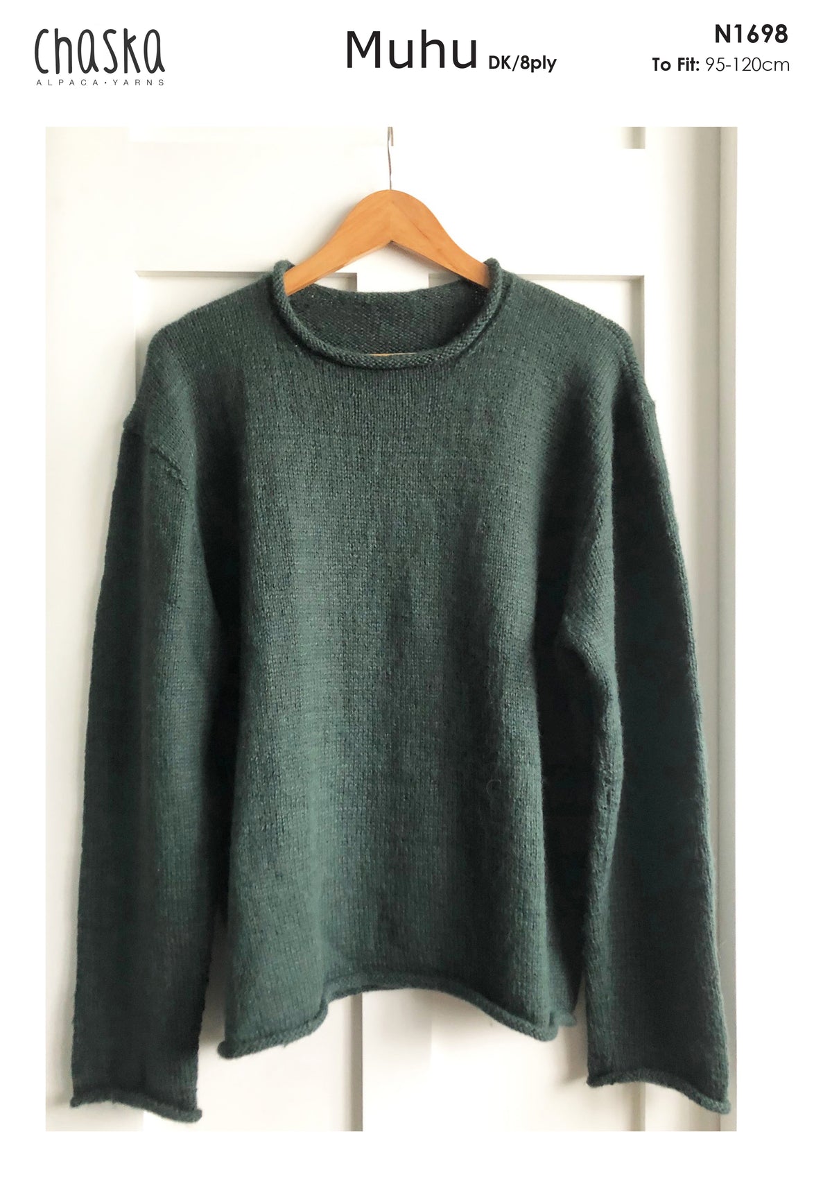 Chaska Patterns Knitting Pattern N1698 - Womens Sweater 95-120cm 8ply Yarn