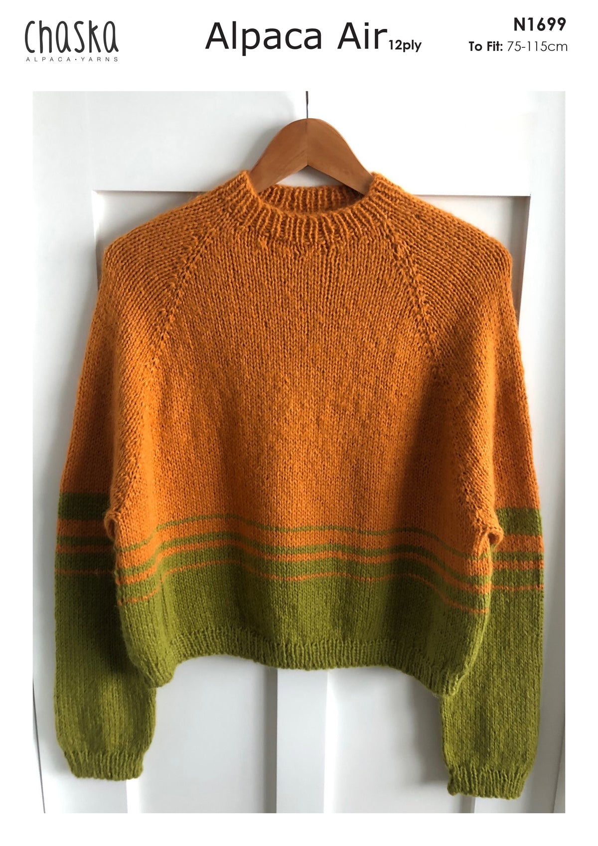 Chaska Patterns Knitting Pattern N1699 - Womens Sweater 75-115cm 12ply Yarn