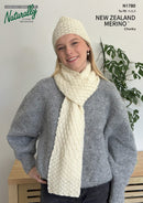 Knitting Pattern N1780 - Womens Hat & Scarf OS Chunky Yarn