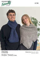 Knitting Pattern N1784 - Womens Scarf & Wrap OS 8ply Yarn
