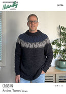 Knitting Pattern N1786 - Mens Sweater S-2XL 8ply Yarn