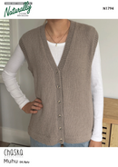 Knitting Pattern N1794 - Womens Vest 8ply Yarn
