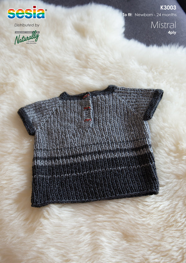 Naturally Pattern Leaflet Sesia Mistral 4ply Kids/Vest K3003