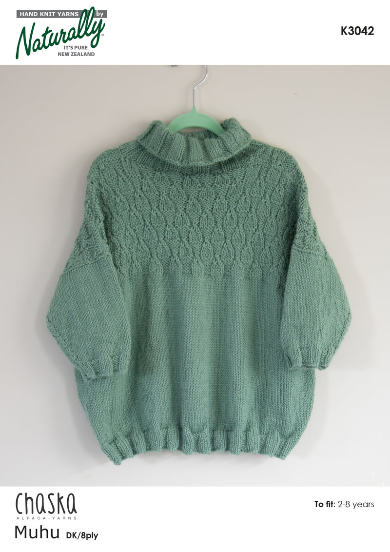 Naturally Pattern Leaflet Muhu Kids/Sweater K3042