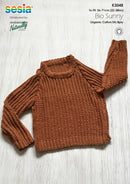 Knitting Pattern K3048 - Kids Sweater 22-28" 8ply Yarn