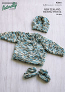 Knitting Pattern K3066 - Kids Jacket Hat & Booties 0-18 Months 8ply Yarn