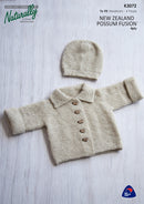 Knitting Pattern K3072 - Kids Jacket & Hat 0-4 Years 4ply Yarn