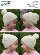 Knitting Pattern K3074 - Kids Hats 2-8 Years Chunky Yarn