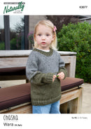 Knitting Pattern K3077 - Kids Sweater 2-10 Years 8ply Yarn