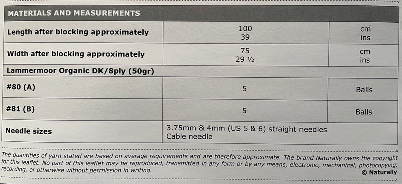 Knitting Pattern K400 - Kids Blanket 8ply Yarn