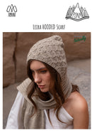 Leira Knitting Pattern - Hooded Scarf OS 8ply Yarn