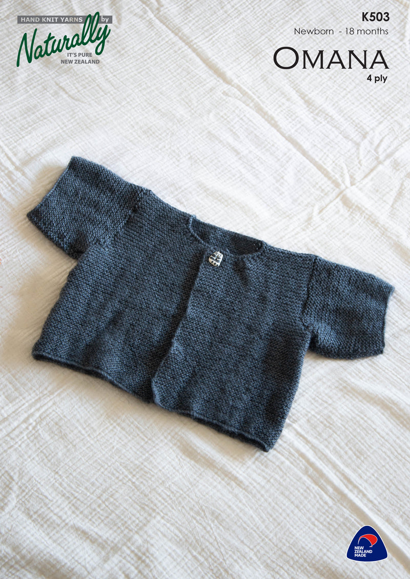 Naturally Pattern Omana 4ply Pattern Kids/Top K503