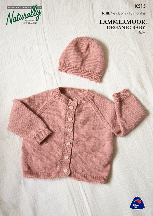 Naturally Pattern Lammermoor 4ply Pattern Kids/Jacket & Hat K515