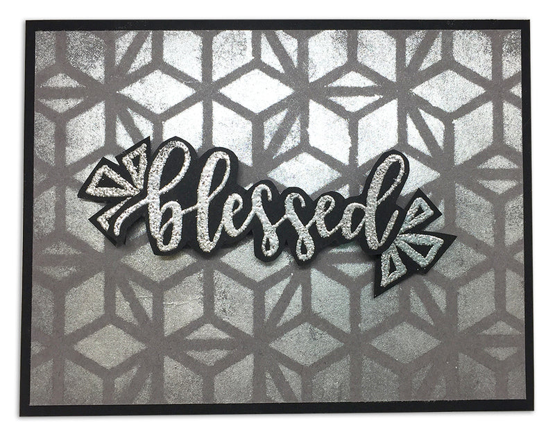 Ranger Letter It Background Stencils 4.75” x 6” Puzzled Mosaic