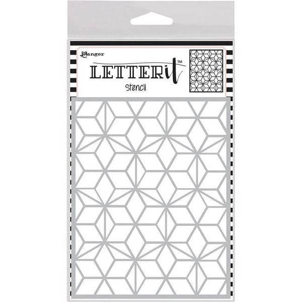 Ranger Letter It Background Stencils 4.75” x 6” Puzzled Mosaic