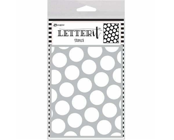 Ranger Letter It Background Stencils 4.75” x 6” Polka Dotting