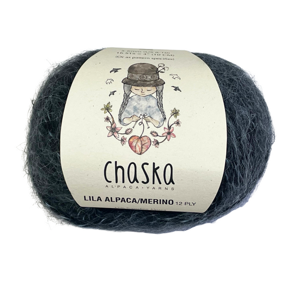Chaska Lila Alpaca/Merino Yarn 12ply#Colour_BLACK/BLUE (98)