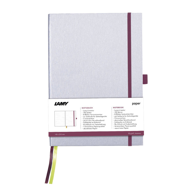 Lamy A5 Hard Cover Notebook + Fountain Pen Gift Set Black/Purple