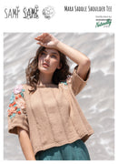 Mara Knitting Pattern - Saddle Shoulder Tee XS-4XL 8ply Yarn