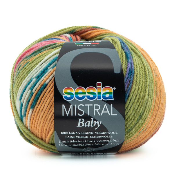 Sesia Mistral Baby Print Yarn 4ply#Colour_GARDEN (4607) - NEW