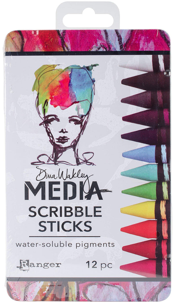 Dina Wakley Water-Soluble Pigment Scribble Sticks Set #1