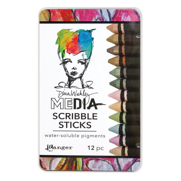 Dina Wakley Water-Soluble Pigment Scribble Sticks Set #3