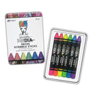 Dina Wakley Water-Soluble Pigment Scribble Sticks Set of 4 Neon
