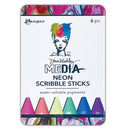 Dina Wakley Water-Soluble Pigment Scribble Sticks Set of 4 Neon