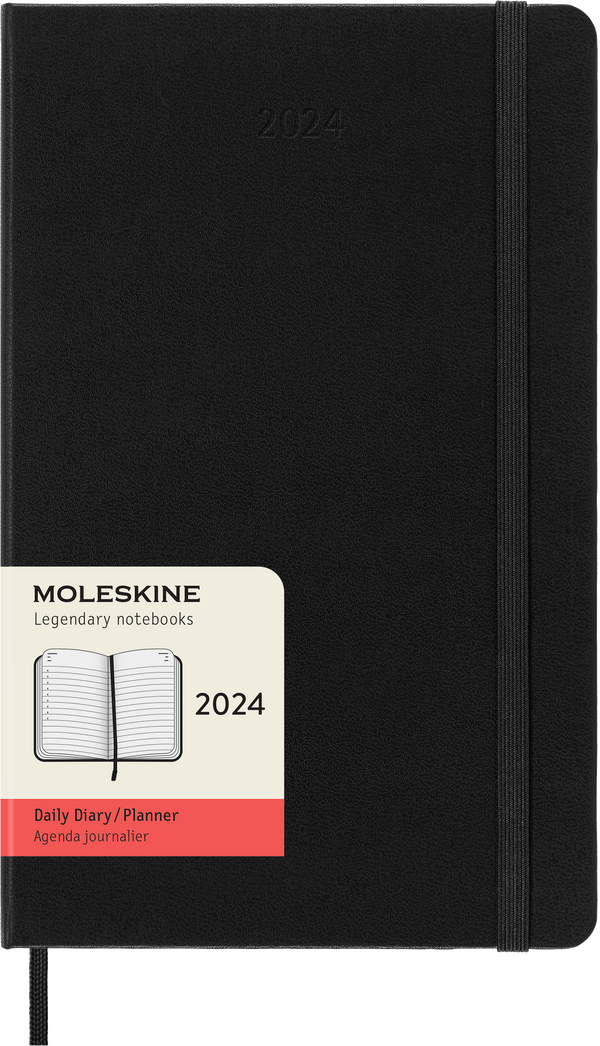 Moleskine Diary 12 Month Daily HC Large#Colour_BLACK