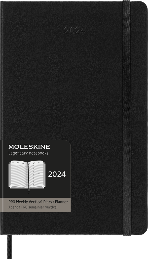 Moleskine Diary 12 Month Professional Weekly Vertical HC Black#Size_LARGE