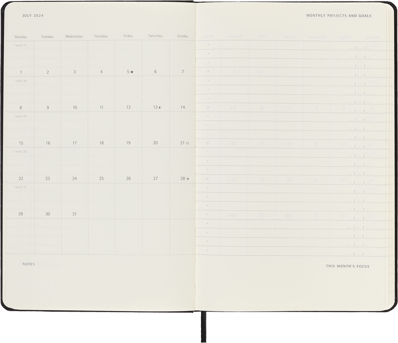 Moleskine Diary 12 Month Professional Weekly Vertical HC Black