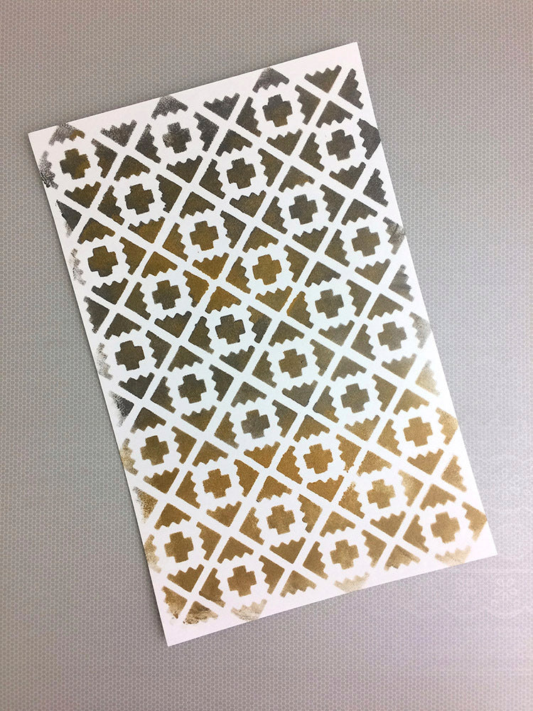 Dina Wakley Media 6" X 9" Stencil Almost Ikat