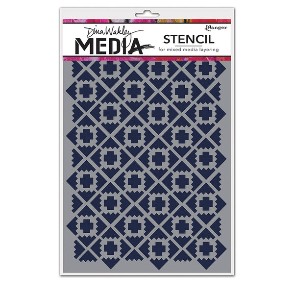 Dina Wakley Media 6" X 9" Stencil Almost Ikat