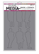Dina Wakley Media 6" x 9" Funky Silhouettes Stencil & Mask