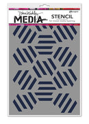 Dina Wakley Media 6" X 9" Stencil Fractured Hexagons