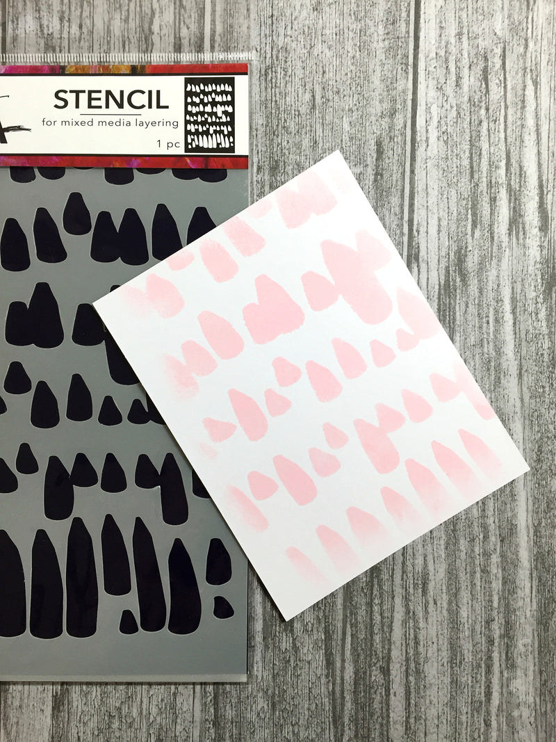 Dina Wakley Media 6" X 9" Stencil Petals