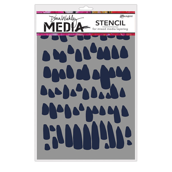 Dina Wakley Media 6" X 9" Stencil Petals