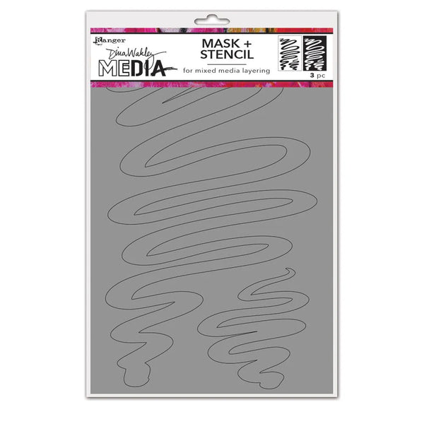 Dina Wakley Media 6" X 9" Stencil & Mask Meandering