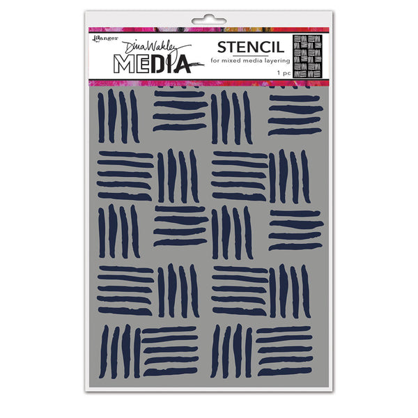 Dina Wakley Media 6" X 9" Stencil Cross Hatch