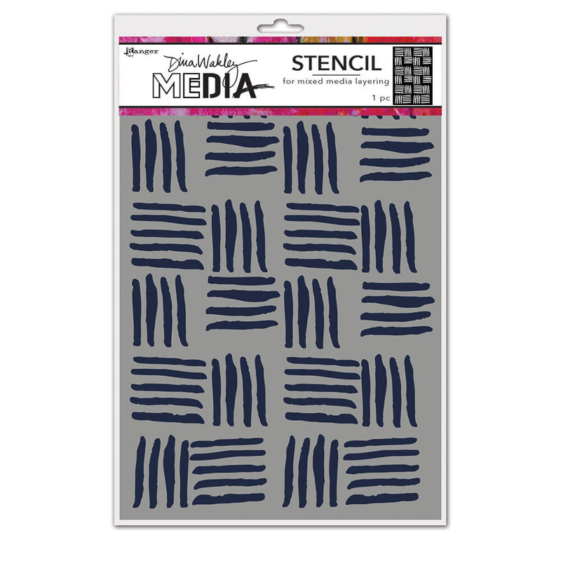 Dina Wakley Media 6" X 9" Stencil Cross Hatch
