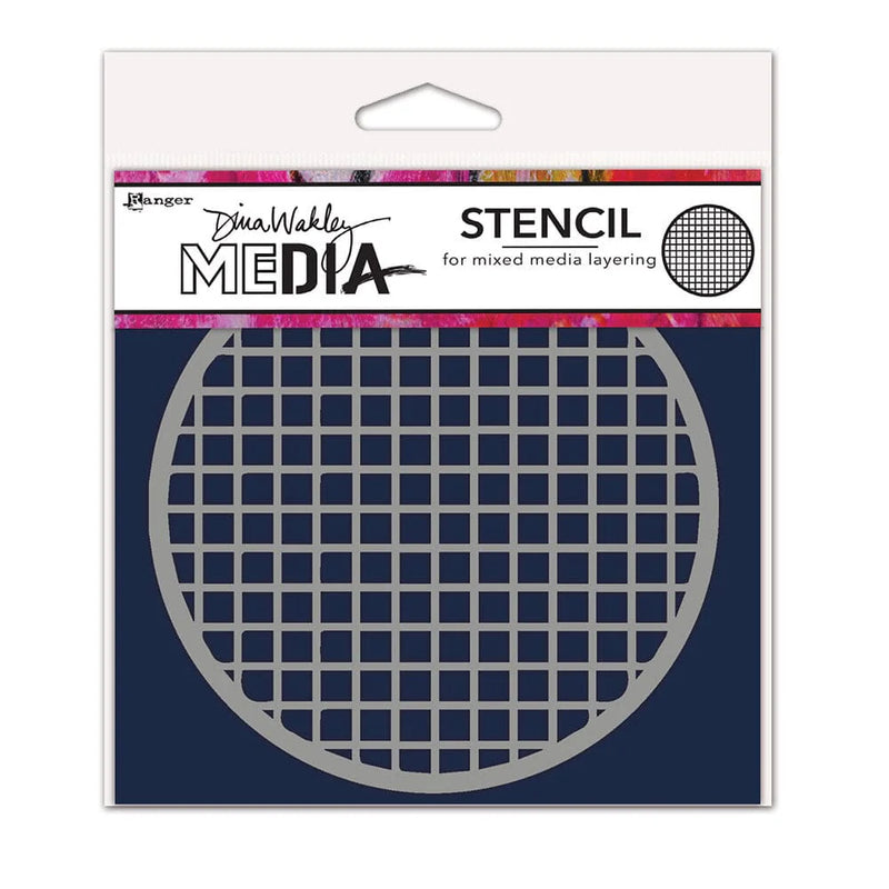 Dina Wakley Media 5.5" x 5.5" Media Coaster Stencil 1