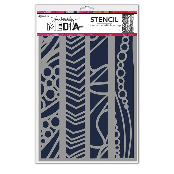 Dina Wakley Media 6" x 9" In A Line Stencil