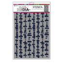 Dina Wakley Media 6" x 9" Dash Columns Stencils