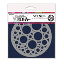 Dina Wakley Media 5" x 5" Bubbles Coaster Stencil