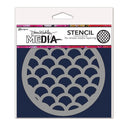 Dina Wakley Media 5.5" x 5.5" Scales Coaster Stencil