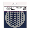 Dina Wakley Media 5.5" x 5.5" Tire Tracks Coaster Stencil