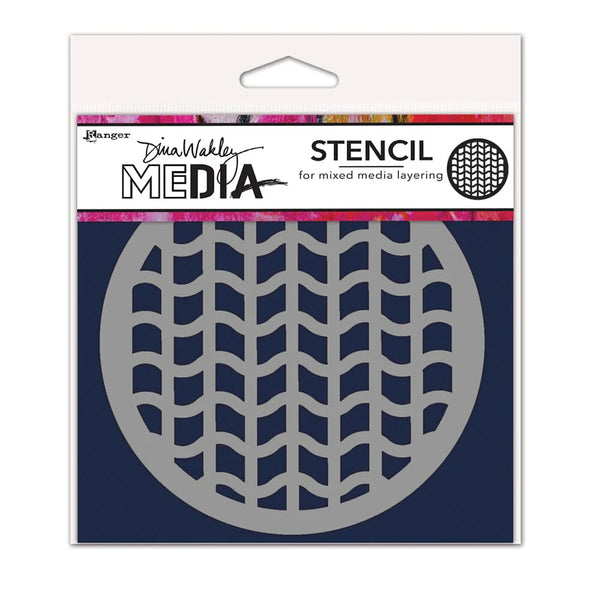 Dina Wakley Media 5.5" x 5.5" Tire Tracks Coaster Stencil