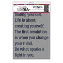 Dina Wakley Media 6" X 9" Stencil Create Yourself