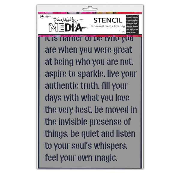 Dina Wakley Media 6" X 9" Stencil Feel Your Magic